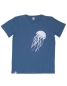 Preview: päfjes - Qualle / Jellyfish - Fair gehandeltes Männer T-Shirt - Slub Blue