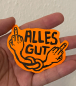 Preview: päfjes - Alles Gut - Sticker Aufkleber Neon Orange