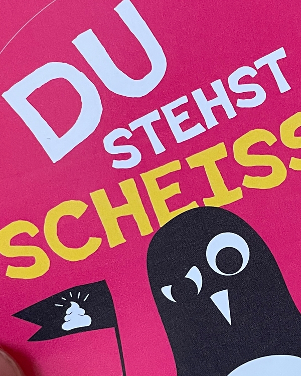 päfjes - Pinguin Paul sagt "Du stehst scheisse" - Sticker 5er Set