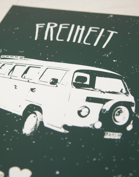 Freiheit - Poster A4 - Dunkelgrün