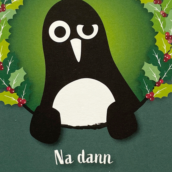 Preview: päfjes - Pinguin Paul sagt Frohes Fest / Weihnachten - Postkarte A6