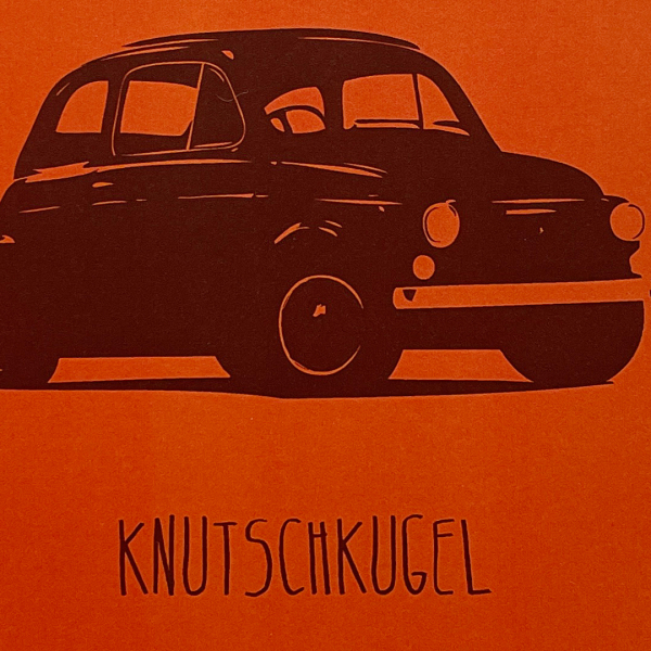Preview: päfjes - Oldtimer Knutschkugel - A6 Postkarte - Orange