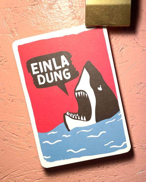 päfjes - Hai / Einladung / Party - A6 Postkarte