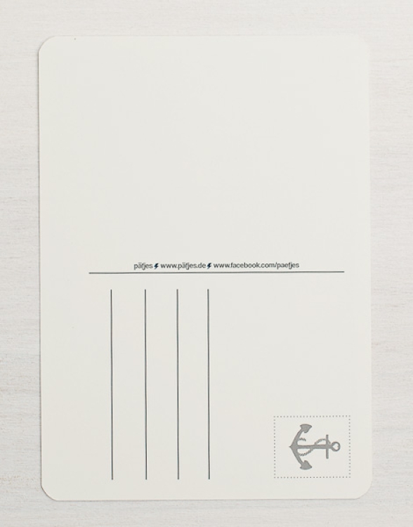 päfjes - Anker mit Herz, Ahoi - Postkarte
