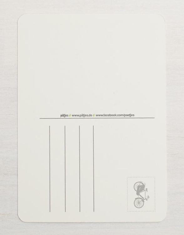 Radfahren ist schön - Postkarte - Grün