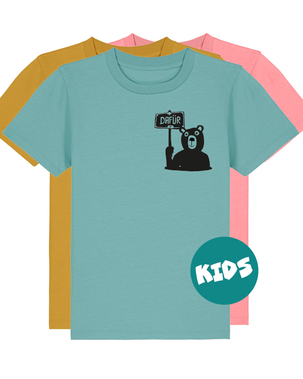 päfjes - Der Bär ist DAFÜR! Du auch?  - Fair Wear Kinder T-Shirt Bio