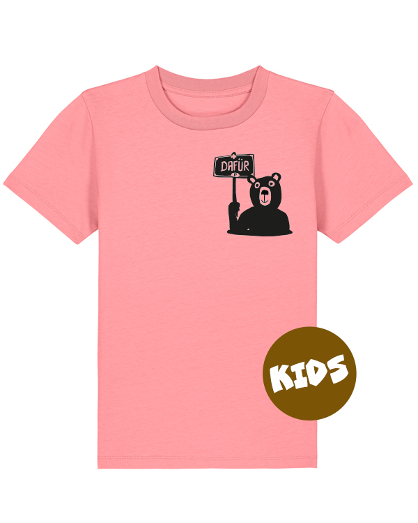 Preview: päfjes - Der Bär ist DAFÜR! Du auch?  - Fair Wear Kinder T-Shirt Bio