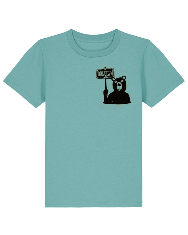 Preview: päfjes - Der Bär ist DAGEGEN! Du auch?  - Fair Wear Kinder T-Shirt Bio