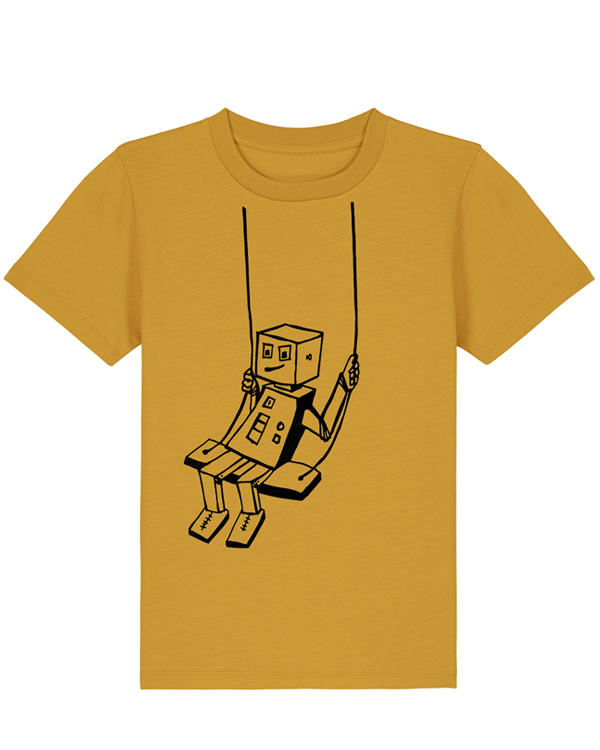 Preview: päfjes - Rocco Roboter Schaukelt - Fair Wear Kinder T-Shirt Bio