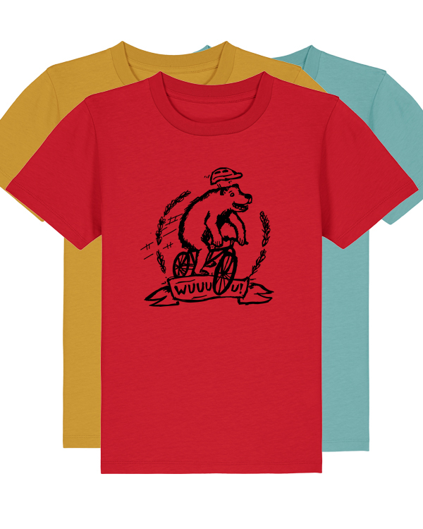 Bär, Radfaheren, Fahrrad, Mtb, Gravel, Rakete, Radtour, päfjes, Männer T-Shirt, Fair trade, Organic Cotton, Fair, Bio,