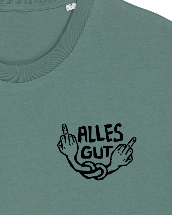 päfjes - "Alles Gut" mit Stinkefinger / Spruch  - Fair Wear Männer Bio T-Shirt