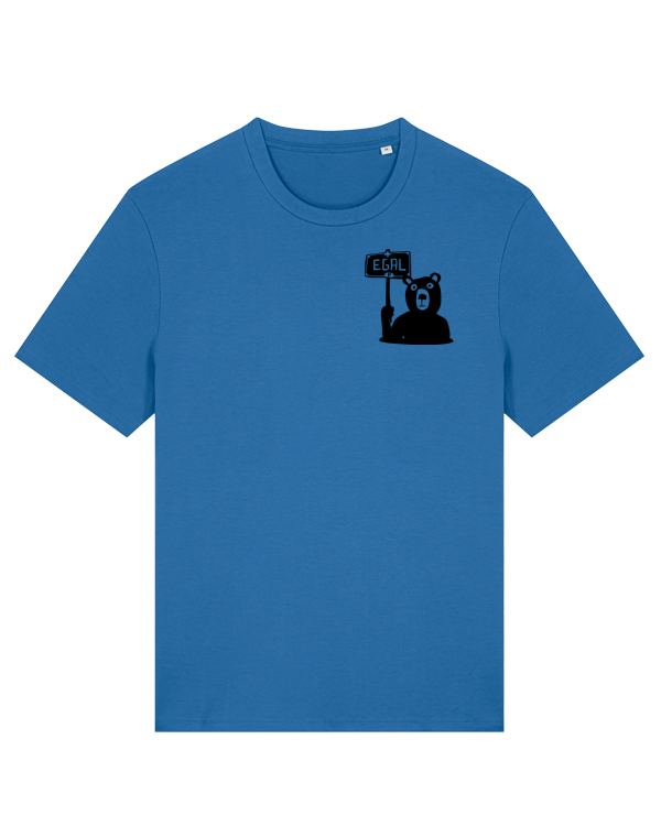 Preview: päfjes - Dem Bär ist es EGAL! Dir auch?  - Fair Wear Männer Unisex Bio T-Shirt Siebdruck