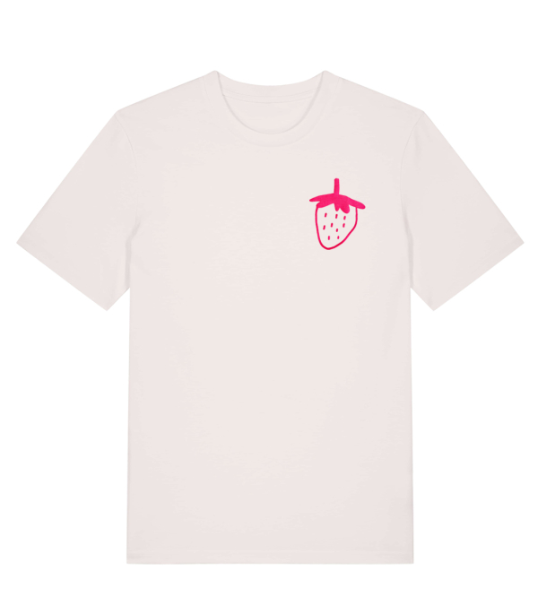 Erdbeere/ Strawberry T-Shirt  | Fair Wear Männer Unisex Bio T-Shirt Baumwolle Siebdruck