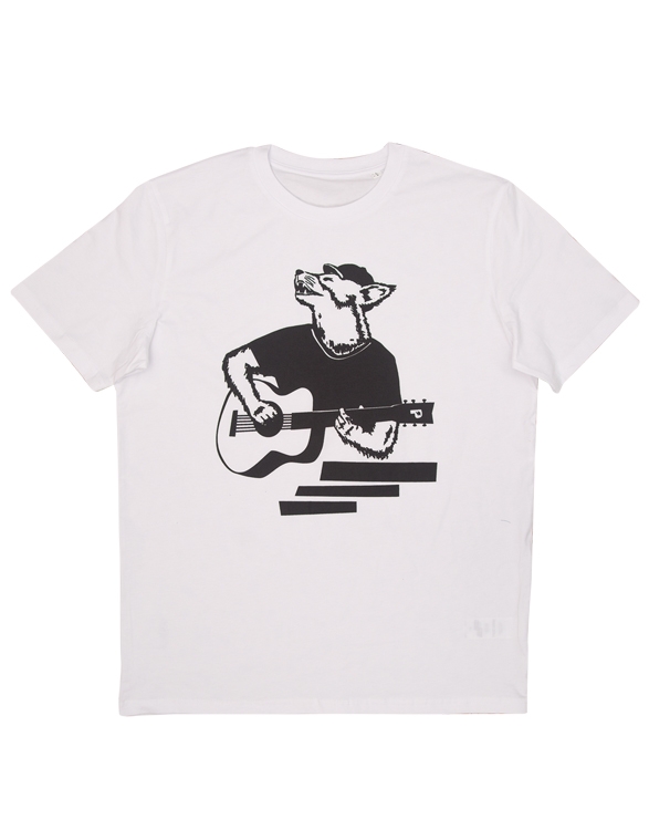 Frank Fuchs mit Gitarre - Fair Wear Männer T-Shirt - White