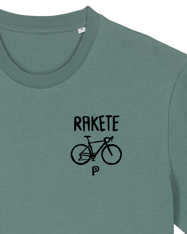 Preview: päfjes - Gravel Fahrrad - Die Rakete Brustmotiv - Fair Wear Unisex Bio T-Shirt