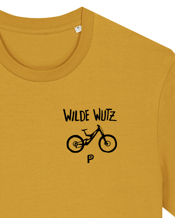 Preview: päfjes - Fully MTB Fahrrad - Die Wilde Wutz Brustdruck - Fair Wear Unisex T-Shirt