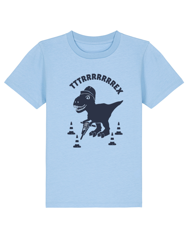 Preview: päfjes - Theo Tttrrrrex der Bauarbeiter Dino - Fair Wear Bio Kinder T-Shirt