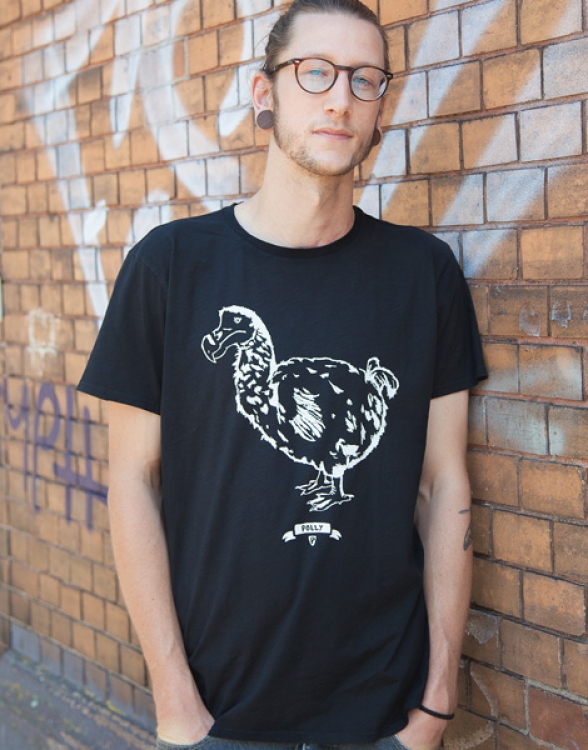 Vogel Dodo Polly - Fair Wear Männer T-Shirt - Black