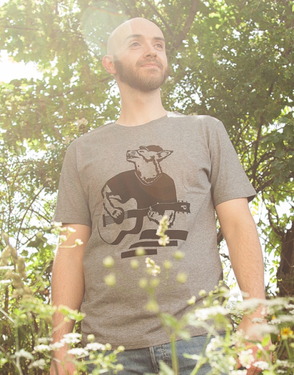 Preview: päfjes - Frank Fuchs - Fair Wear Männer T-Shirt - Heather Grey