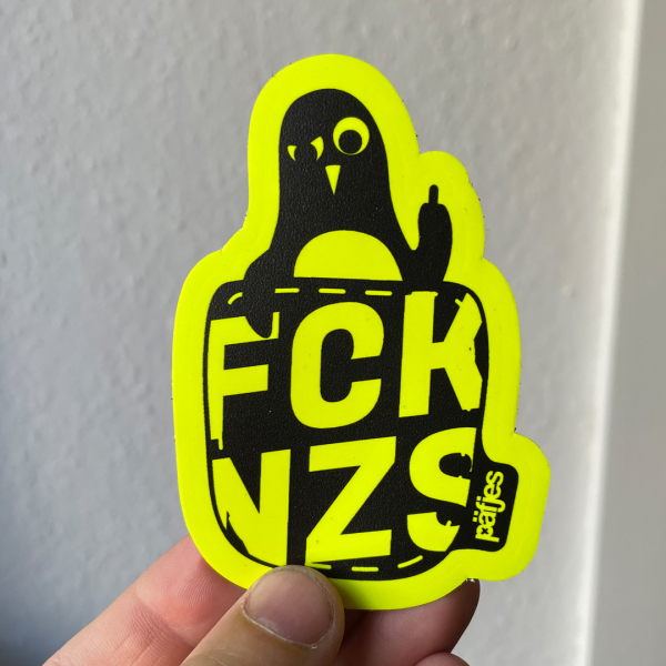 päfjes - Pinguin Paul mag keine Nzs - Neon Sticker