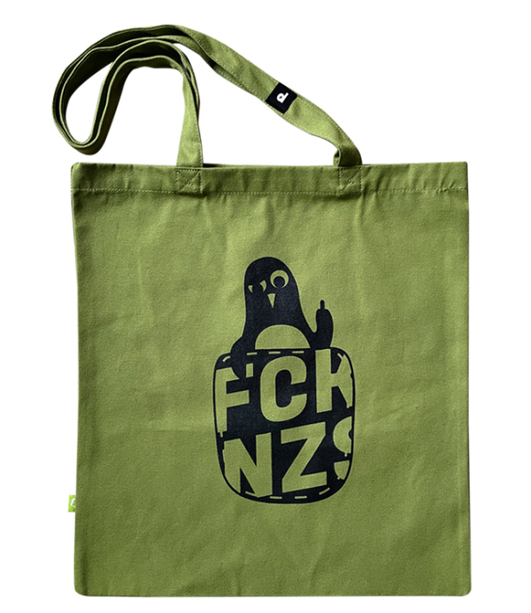 Preview: Stinkefinger Pinguin Paul mag keine Nzs - Feste Baumwolltasche 340