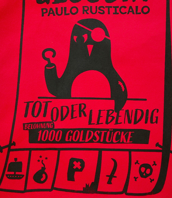 Preview: päfjes - Paulo Rusticalo Piraten Pinguin - Feste Baumwolltasche 340