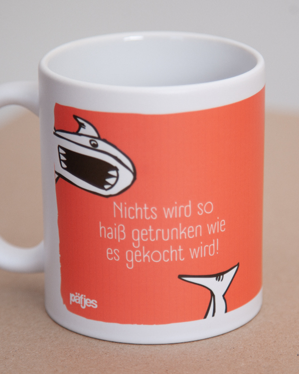 Preview: päfjes - Hailigs Blechle / Hai / Trinken  - Tasse - Coral