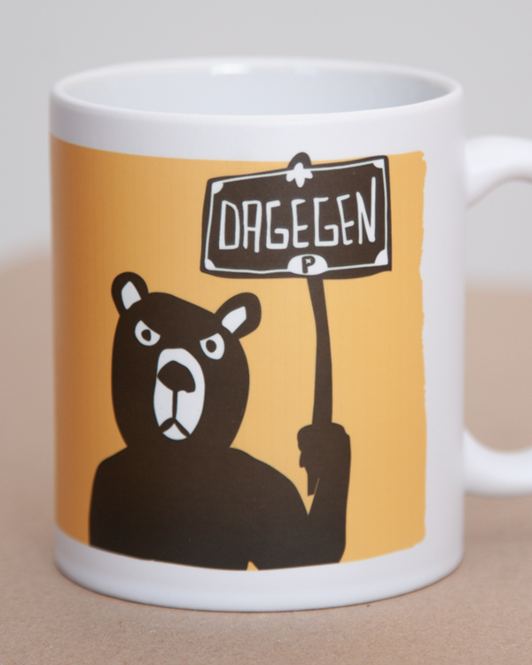 päfjes - Bär ist dagegen / Protest - Tasse - Gelb