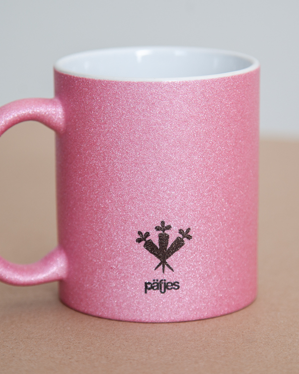 Preview: päfjes - Pinguin Guten Morgen Hase - Kaffee / Tee / Tasse Becher - Glitzer