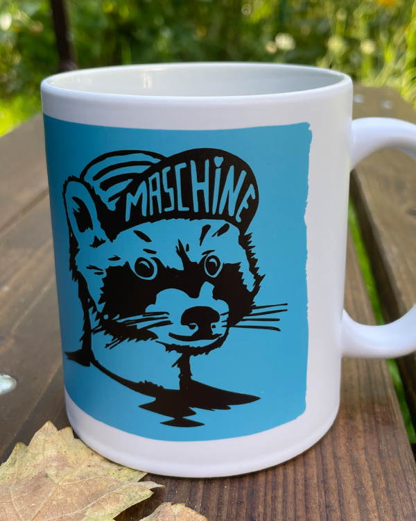 päfjes - Waschbär die Maschine - Tasse - Blau