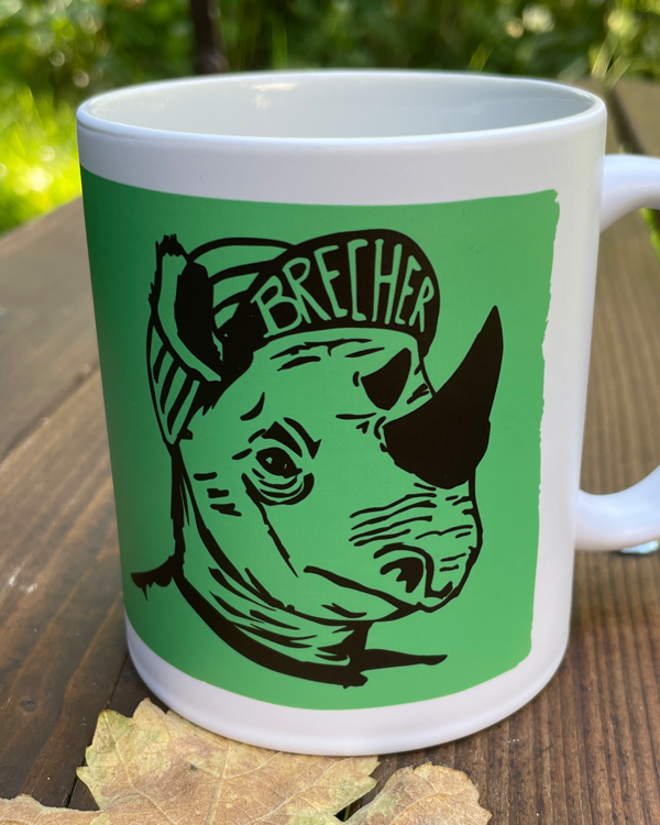 Nashorn der Brecher - Tasse - Grün