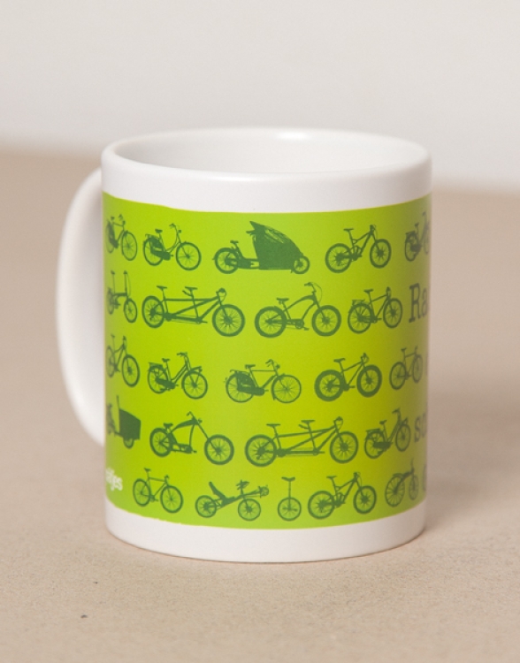 Radfahren ist schön - Tasse - Grün