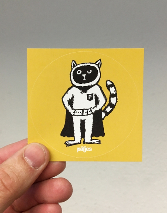 Karlo Power Kater - Sticker 5er Set - Gelb