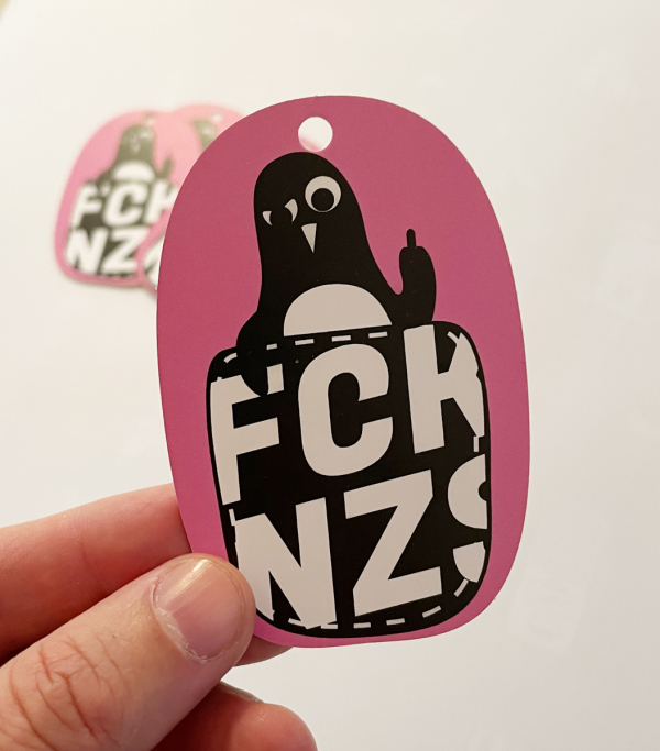 Geschenkanhänger, 2 Seitig bedruckt mit Pinguin