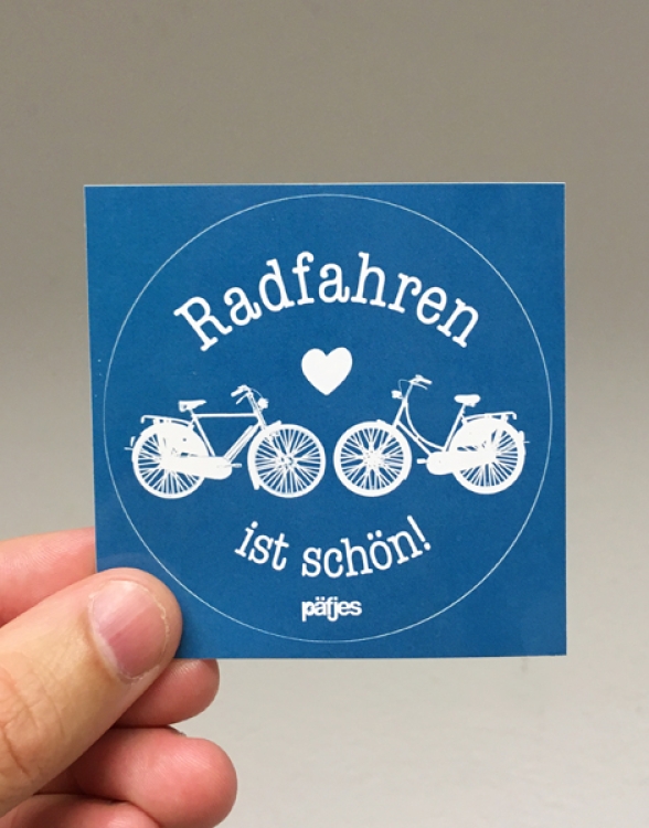 Radfahren ist schön - Sticker 5er Set - Blau