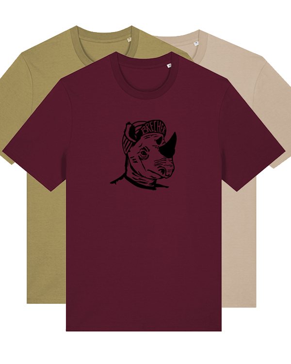 päfjes - Gravel Fahrrad - Nashorn der Brecher / Uni - Fair Wear Unisex T-Shirt