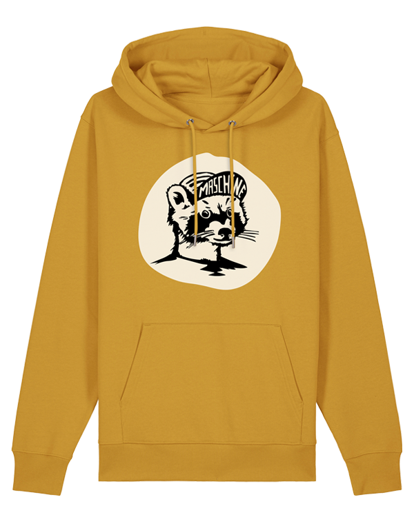päfjes - Waschbär die Maschine / Gravel / Rennrad - Unisex Fair Wear Bio Hoodie - Ochre