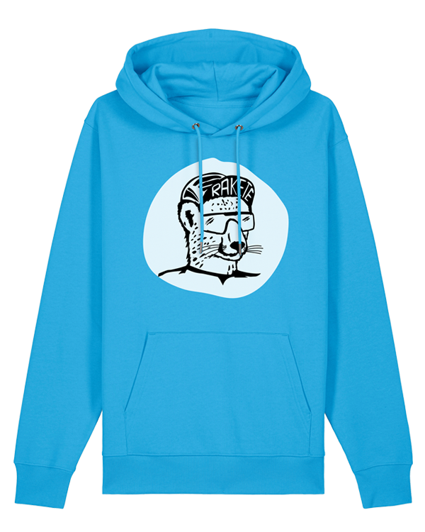 päfjes - Gepard die Rakete / Gravel / Rennrad - Unisex Fair Wear Bio Hoodie - Azur