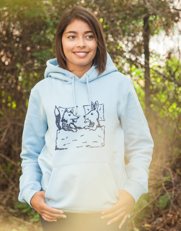 päfjes Fuchs & Hase Hoodie Skyblue