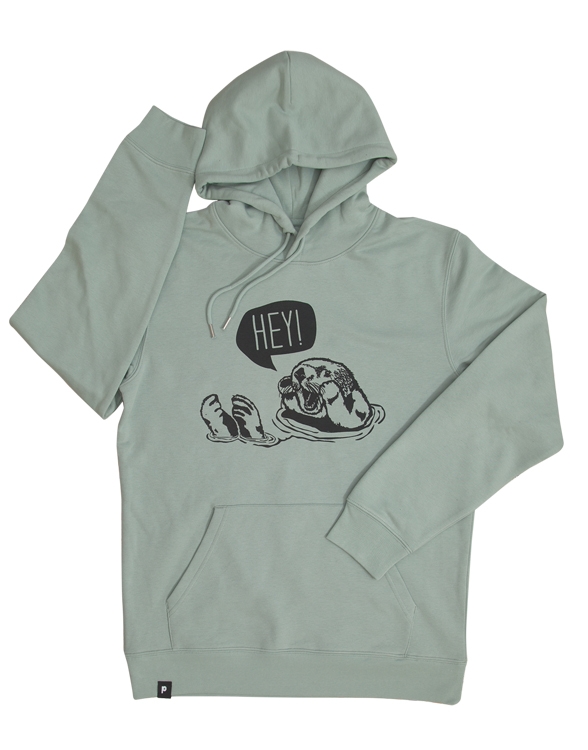päfjes - Hey Oskar Otter - Unisex Fair Wear Hoodie - Aloe