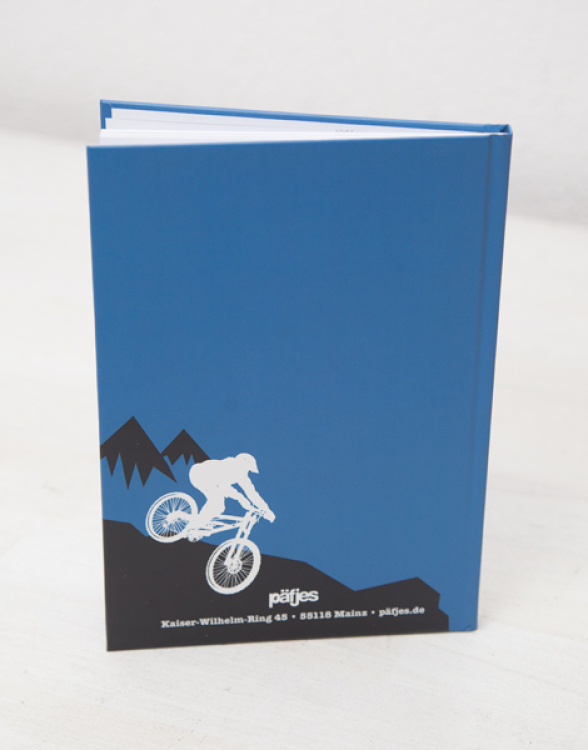 Auf die Räder fertig los! - Notizbuch A5 Hardcover 96 Seiten - Blau