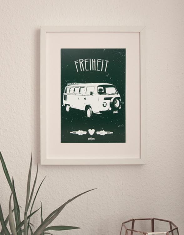 Freiheit - Poster A4 - Dunkelgrün