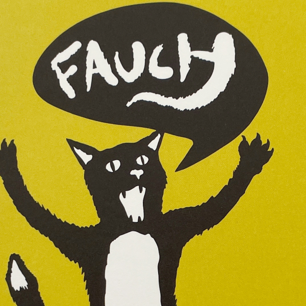 päfjes - Katze/Kater Ferdinand Fauch - A6 Postkarte - Gelb