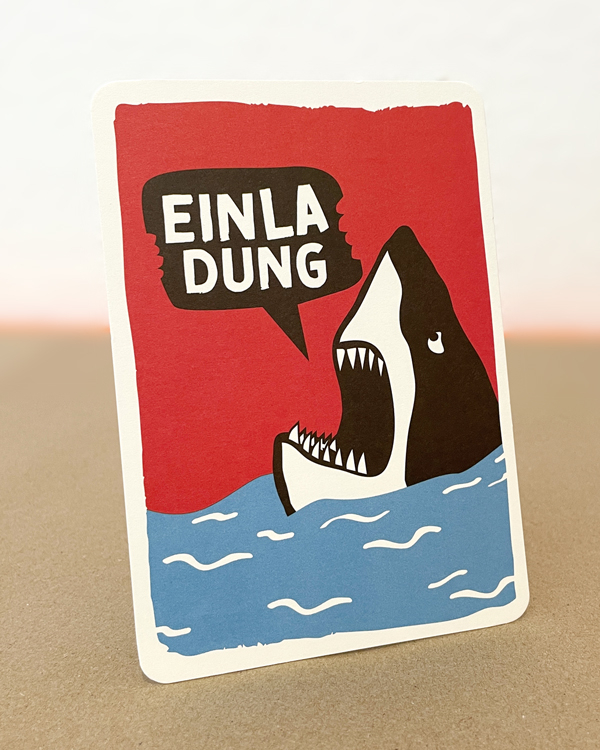 päfjes - Hai / Einladung / Party - A6 Postkarte