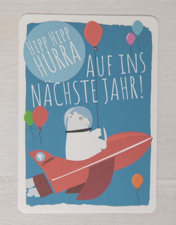 Ronny der Raketen-Bär - Postkarte