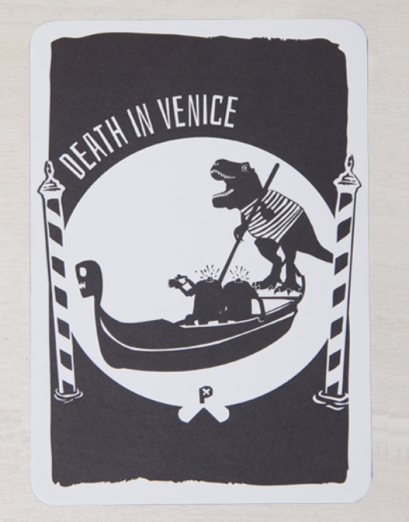 päfjes - Death in Venice T-Rex - Postkarte