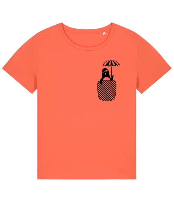 Pinguin Paul mit Schirm - Fair Wear Bio Frauen T-Shirt - Fiesta