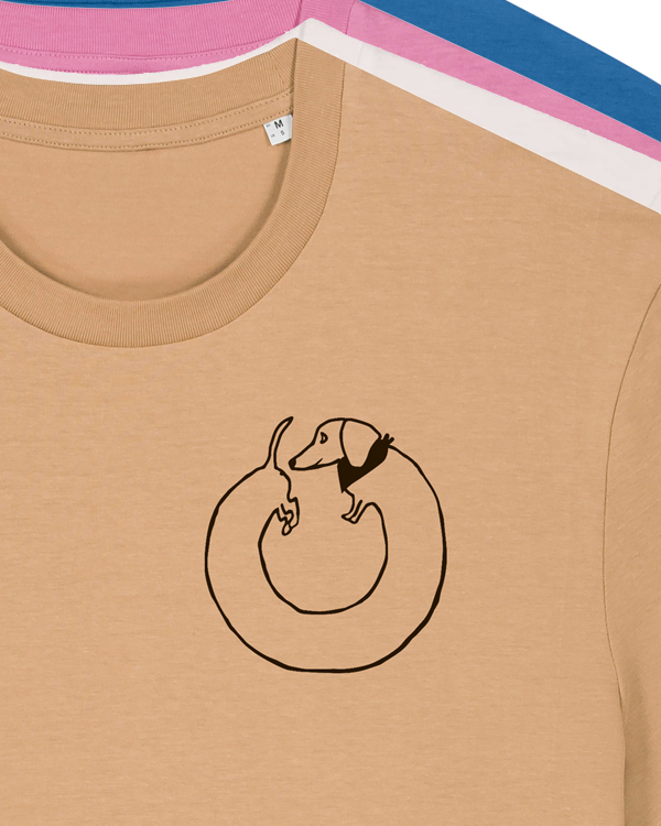 päfjes - Dackel, Kreis & Po / Hunde schnupper Shirt - Fair Wear Männer Unisex Bio T-Shirt