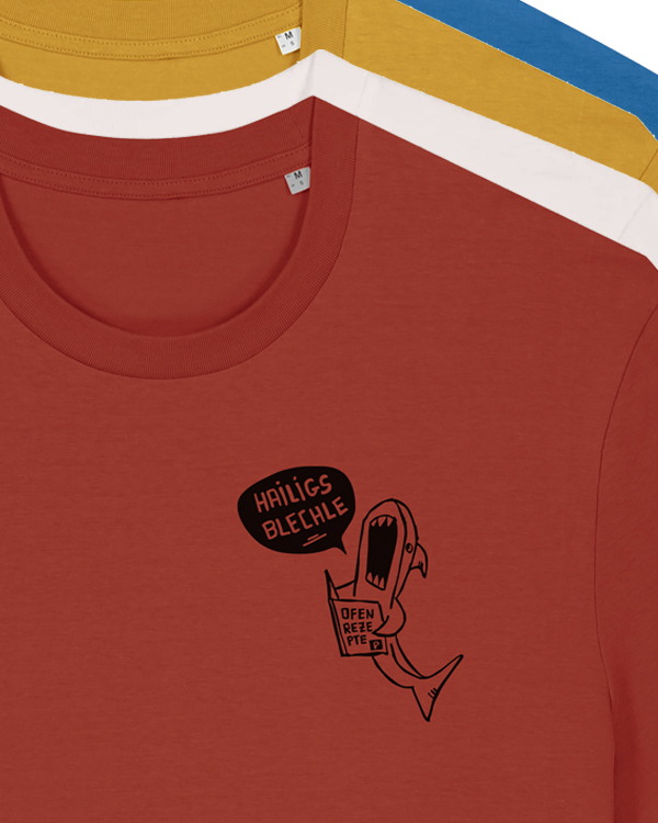 päfjes - Hailigs Blechle / Hai / Kochen  - Fair Wear Männer Unisex Bio T-Shirt