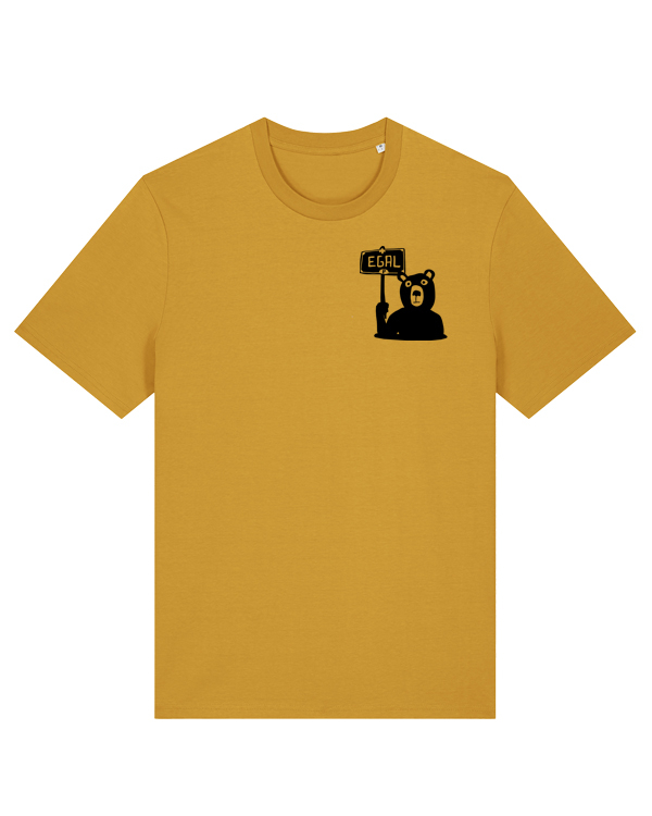 päfjes - Dem Bär ist es EGAL! Dir auch?  - Fair Wear Männer Unisex Bio T-Shirt Siebdruck
